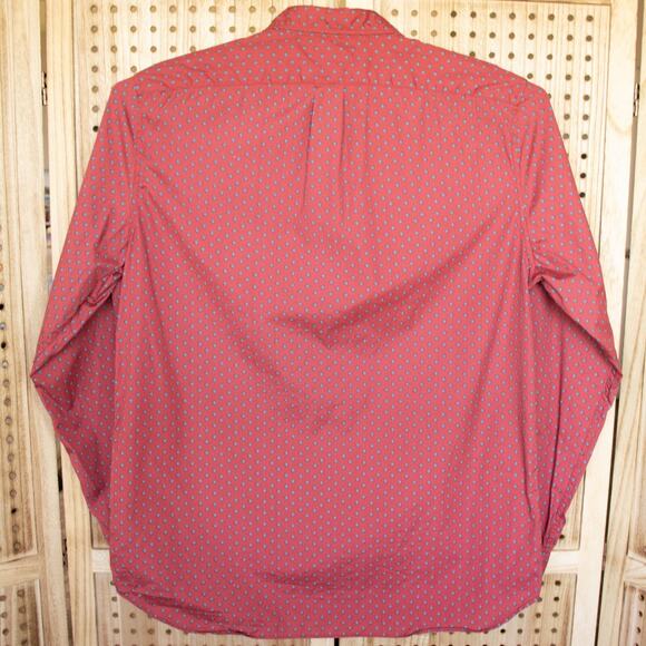 J Crew Mens Secret Wash Re-Imagined Red Cotton Shirt Classic Mens SIZE XLT - Picture 2 of 8